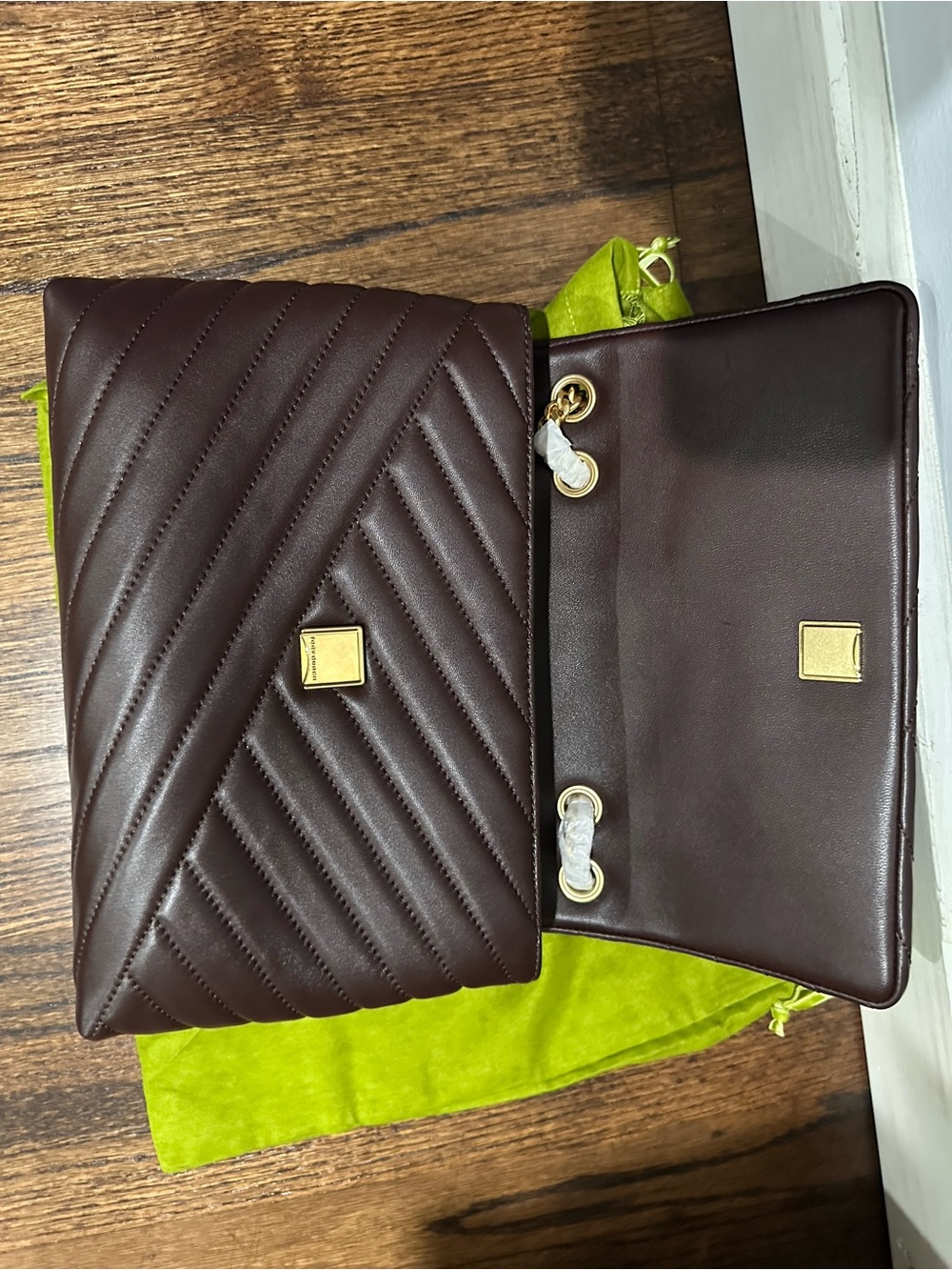 Tory Burch Kira Chevron Convertible Shoulder Bag - limited color Tempranillo - Picture 9 of 16